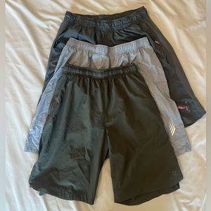 3 multi brands Men’s medium workout athletic shorts( puma, layer 8, etonic)